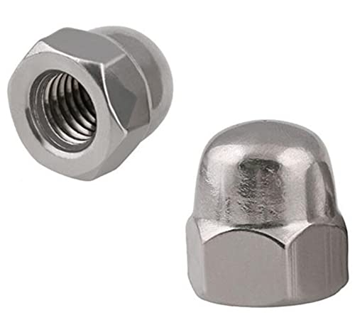 50Pcs M3 Acorn Hex Cap 304 Stainless Steel 18-8 Nuts Metric Dome Head Nuts