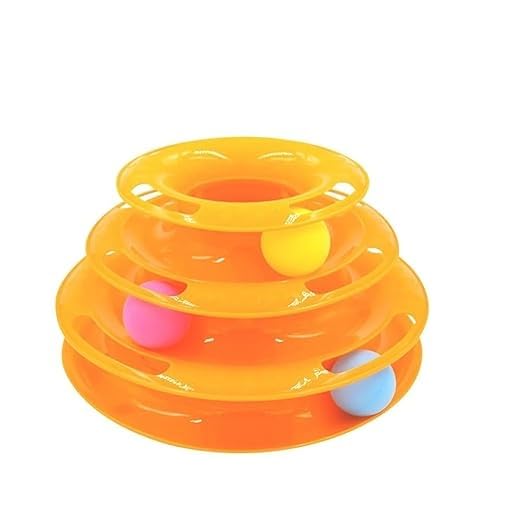 Bohobark Interactive Tower With 3 Layers Track And Colorful Balls For Cats And Kittens, Moving Balls Interactive Play Toy (Mediu