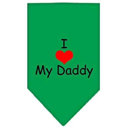 Mirage Pet Products I Heart My Daddy Screen Print Bandana for Pets, Small, Emerald Green