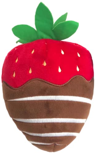 Huxley & Kent for Dogs | Chocolate Strawberry (Small) | Valentine's Day Funny Dog Toy | Power Plush Dog Toy with Squeaker | Dog 
