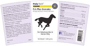 Pala Tech Equine Supplements FA Plus Granules (4 lb) -Vitamin A & Vitamin E Supplement for Horses - Omega-3 Fatty Acids - Aids S