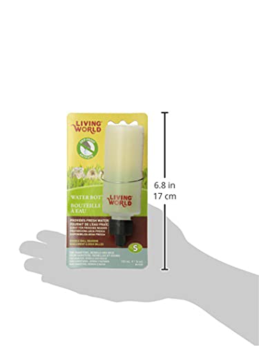 Living World Plastic Leakproof Animal Bottle With Stainless Steel Spout, Small