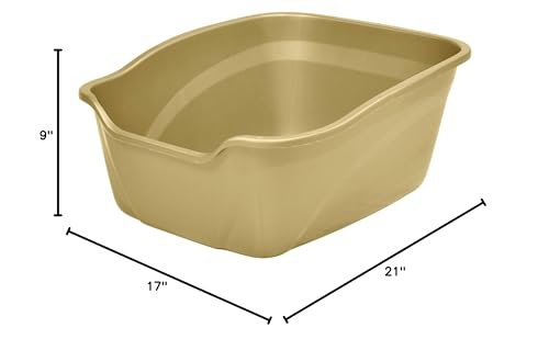 Pureness Giant High Sides Cat Litter Pan, Colors May Vary.