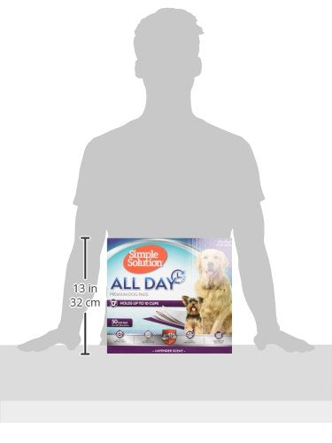 Simple Solution All Day Pee Pads for Dogs, Puppy Potty Training, Leak Proof Dog Pads, Pet Pee Pad, Disposable Puppy Pad, Lavende