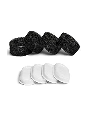 Petlibro 4 Packs Replacement Filters For Stainless Steel Cat Water Fountain Plwf003, 2 Months Set Of Replacement Filters