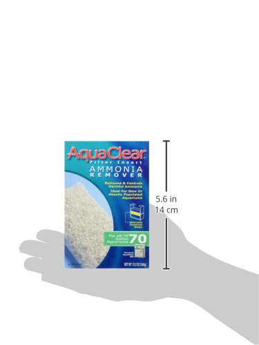 AquaClear 70 Ammonia Remover Inserts - White Aquarium Filter Replacement Media for 70-Gallon Tanks, 1 Pack, A616