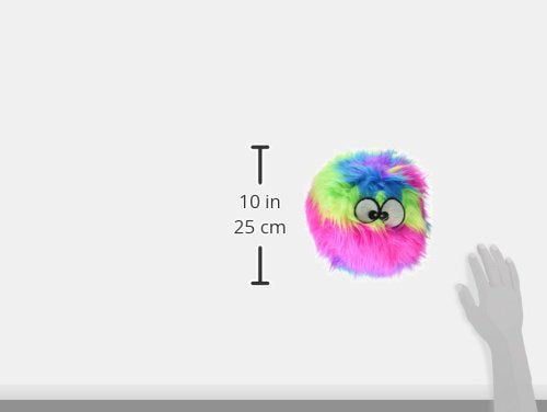 Godog Furballz Squeaky Plush Ball Dog Toy, Chew Guard Technology - Rainbow, Large