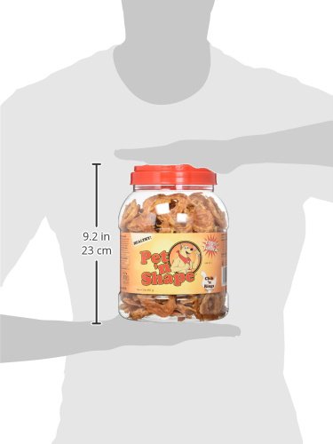 Pet 'n Shape Chik 'n Rings Dog Treats – Natural Chicken Breast Jerky, 2 lb, Ideal for Dogs