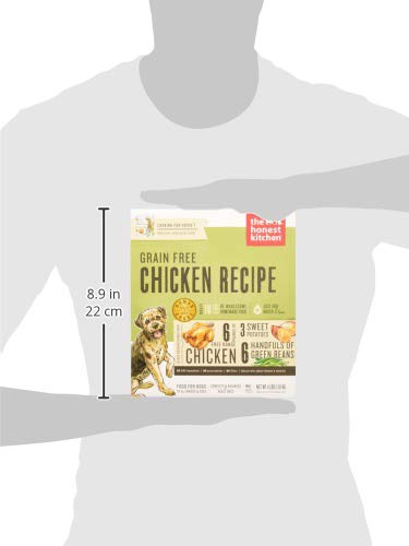 The Honest Kitchen Dehydrated Grain Free Dog Food, Chicken, 4 lb (makes 16 lbs), Complete Meal or Topper