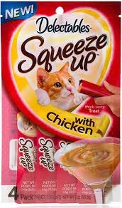 Hartz Delectables Squeeze Up Cat Treat - Chicken 4 Pack - (4 X 0.5 Oz Tubes)