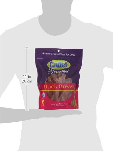 Cadet Duck Breast Jerky Dog Treats, High-Protein, 14 oz, Healthy Training Treats for Small & Large Dogs