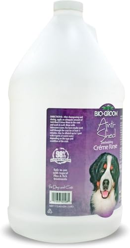 Bio-Groom Anti-Shed Deshedding Dog Conditioner - Odor Eliminating, Anti-Shedding, Dog Bathing Supplies, Puppy Wash, Cat & Dog Grooming Supplies, Cruelty-Free, Made In Usa, Dog Products - 1 Gallon