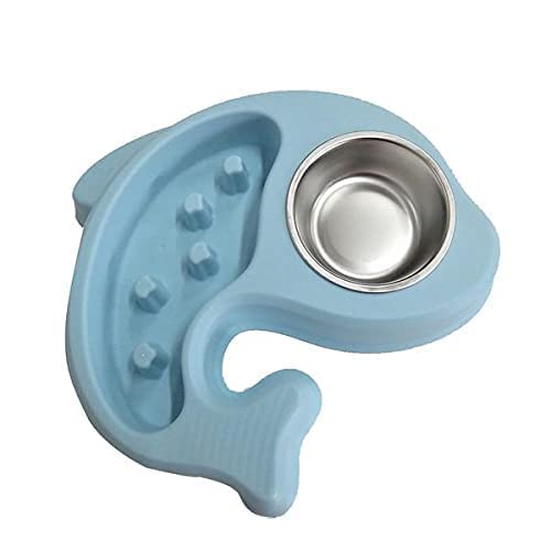 Smart Pups Fish Shape Slow Feeding Bowl For Dogs Colour May Very Pack Of 1 Pcs
