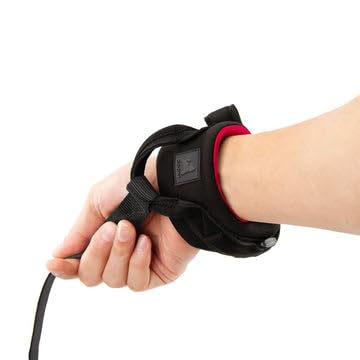 Gooby Neoprene Wrist Band Sport Leash - Black, 6 Ft - Comfortable Hands Free Leash With Elastic Band For Small, Medium And Large Dogs