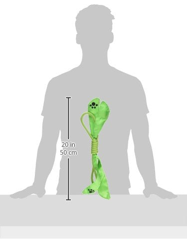 PET Life 'Extreme Bow' Eco-Friendly Natural Jute Sporty Durable Squeak Tugging Pet Dog Rope Toy