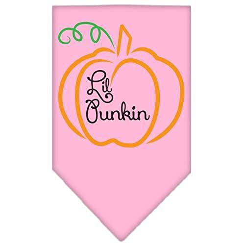 Halloween Pet and Dog Bandana Screen Printed, &quot;Lil Punkin&quot; Light Pink Large
