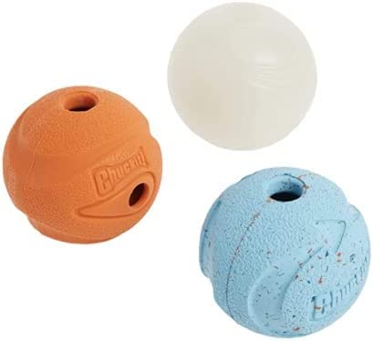 Chuckit! Fetch Medley Balls Medium Whistler, Max Glow, Rebounce -Pack Of 3 Units