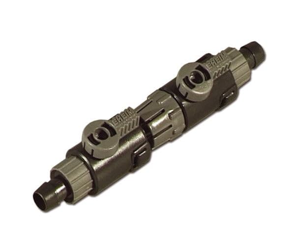 Eheim Double Tap Quick Release Connector, 0.50"/0.65" Size, Brass, Black/Gray - Model 4004412