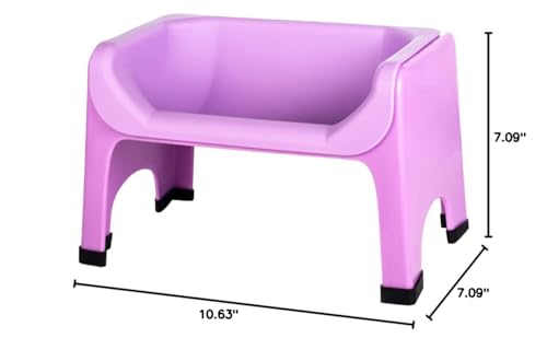 Fluff Trough Elevated Dog Bowl for Food | 5inch Tall Cat & Dog Feeding Station | Vet Approved Non-Toxic Silicone Feeder Bowl Ins
