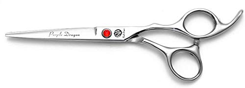 Purple Dragon 5'/5.5'/6'/6.5'/7'/7.5'/8'/9'/10' Sharp Edge Hair Cutting Shears Pet/Puppy/Cat Grooming Scissors With Bag - Perfect For Barber Or Dog Groomer