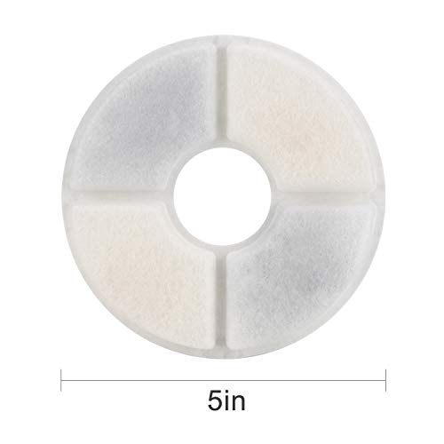 Wonder Creature Cat Water Fountain Filter Round, 16 Filters Pack, Compatible With Most Cat Fountain And Pet Water Fountain, Activated Carbon Filter