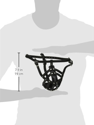 Dean and Tyler Leather Basket Muzzle, Size No. F - French Bulldog