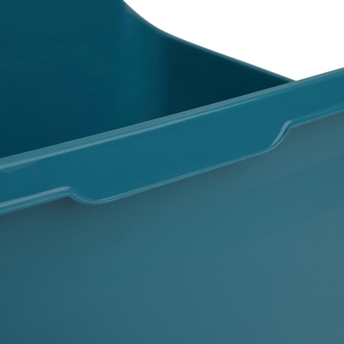 So Phresh Teal Scatter Shield High-Back Litter Box For Cat, X-Large