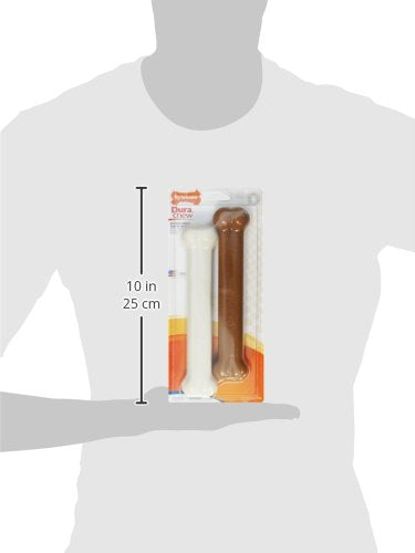 Nylabone Original Bone Power Chew Toy for Dogs, Durable Dog Toys for Aggressive Chewers, Basted Blast Chicken Flavor, Large - Up