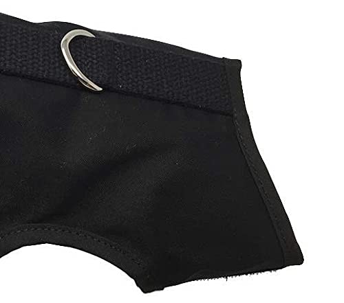 Kitty Holster Cat Harness - Cat Walking Harness, Secure & Comfortable, Ultra-Strong Hook-And-Loop, Soft Breathable Cotton, Made In Usa - Black, S/M