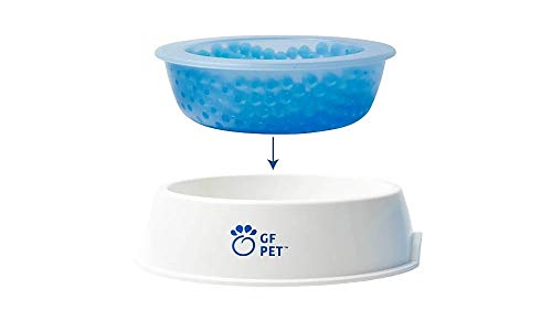 Gf Pet Ice Bowl - Refrigerated Water Bowl With Non-Toxic Cooling Gel - 16 Oz Capacity - Freezer Insert, Temperature-Regulating Pet Hydration Station, Melamine Base, Long-Lasting Coolness