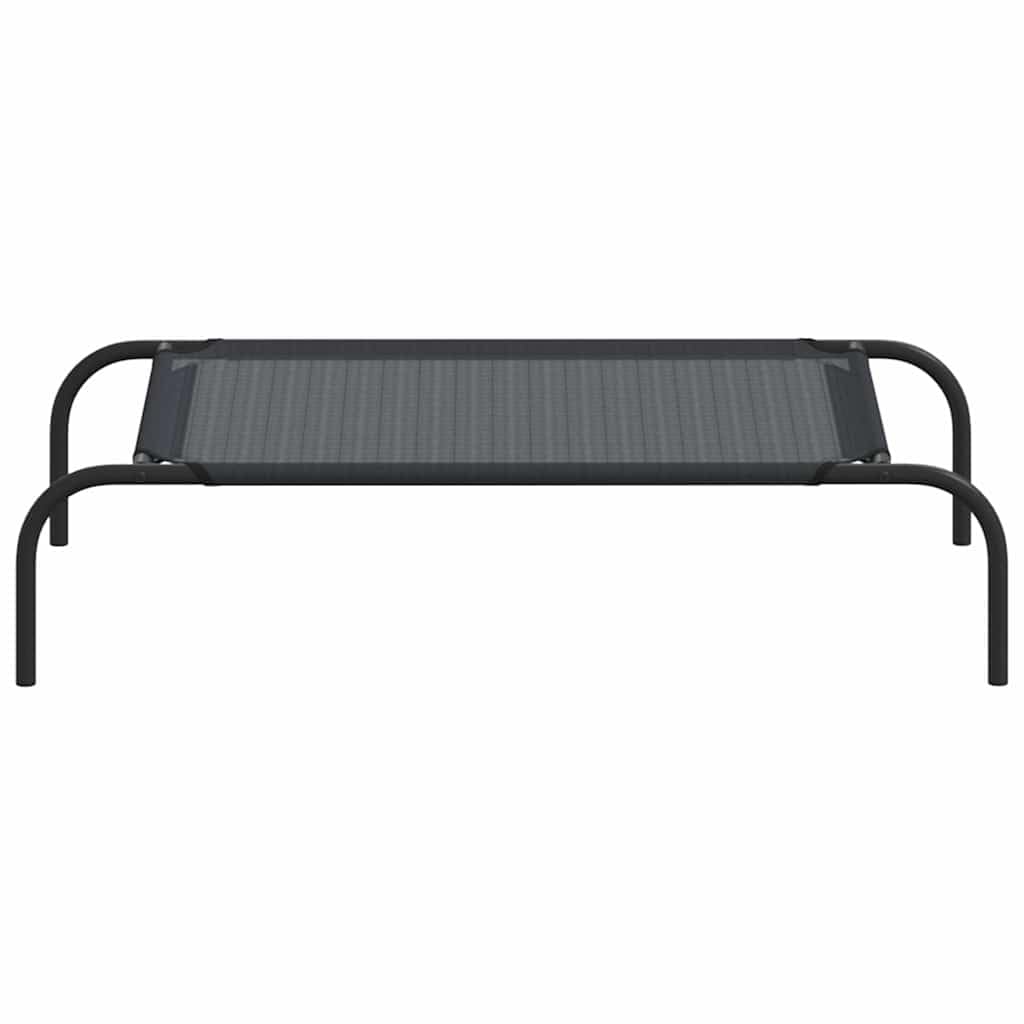 vidaXL Elevated Dog Bed Black S Textilene, 170661