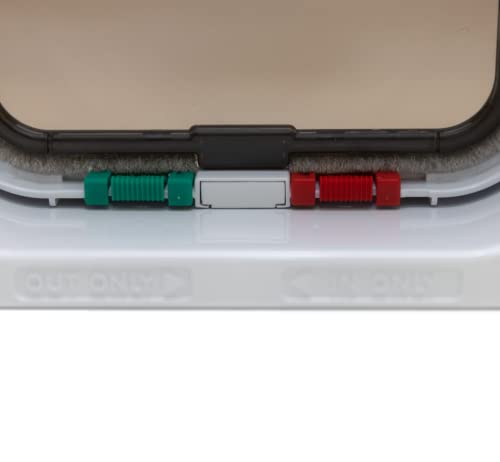 Cat Mate 4-Way-Locking Cat Flap With Door Liner To 50Mm (2 Inches), Easy Installation In Upvc Doors, Walls, And Wooden Doors - White