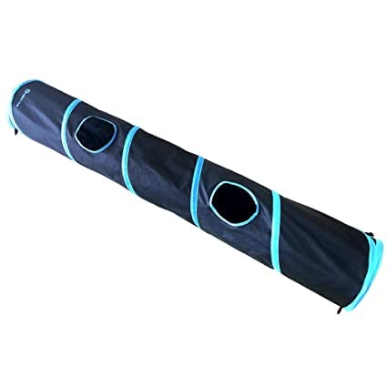 Dog Trust Cat Tunnel Of Fun Collapsible Tunnel Toy With Crinkle For Cats, Kitten And Puppies (One Way)