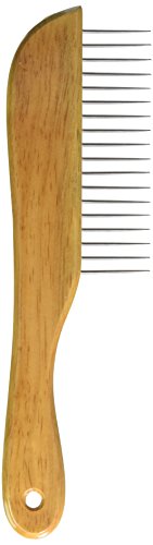 OmniPet Wooden Handle Comb - Grooming Brush for Long Haired Cats & Dogs, Bamboo, One Size, Beige, Model LB26069