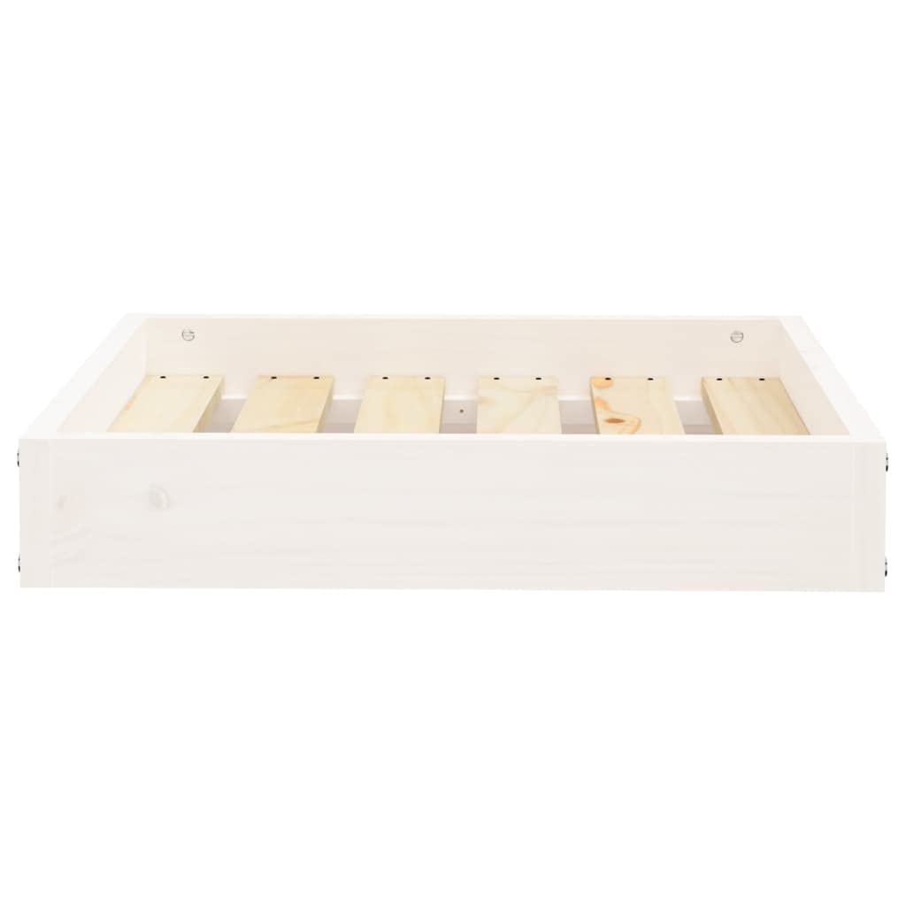 vidaXL Dog Bed in White - Solid Pinewood, Stable Frame, Easy Assembly, Minimalist Design, Comfortable Pet Sofa, Suitable for Indoor and Outdoor Use