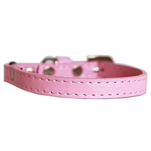 Mirage Pet Products Premium Plain Cat safety collar Light Pink Size 12