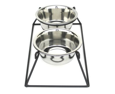 Pyramid Double Bowl Elevated Diner - 12' - Raised Feeder