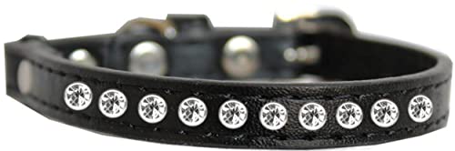 Mirage Pet Products Clear Jewel Cat safety collar Black Size 10