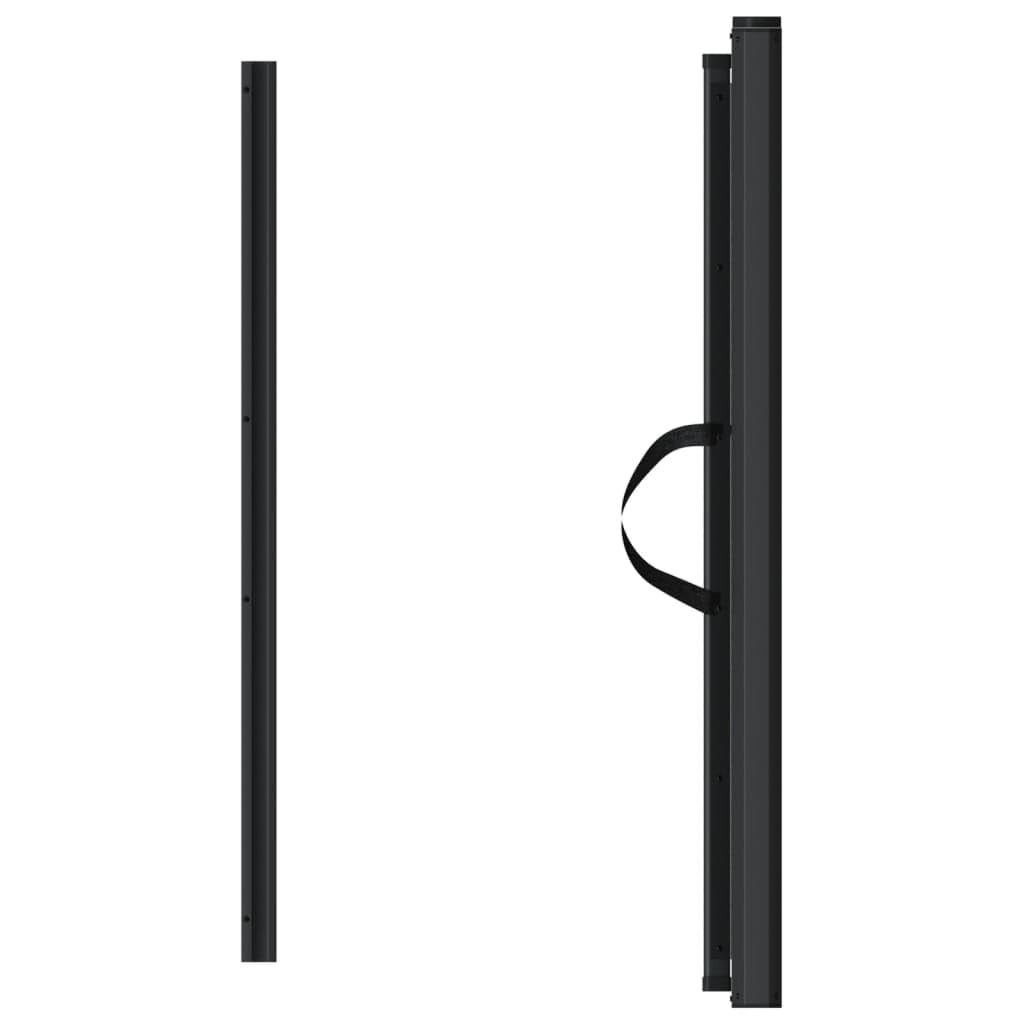 vidaXL - Retractable Pet Gate Dog Barrier Fence - Kitchen/Bedroom/Stair - Black - 32.5 x 49.2 inches, Durable Polyester & Metal