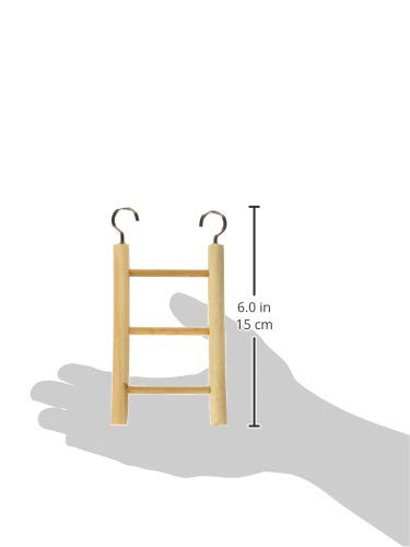 Prevue Pet Products Bpv382 Birdie Basics 3-Step Wood Ladder For Bird, 6-Inch
