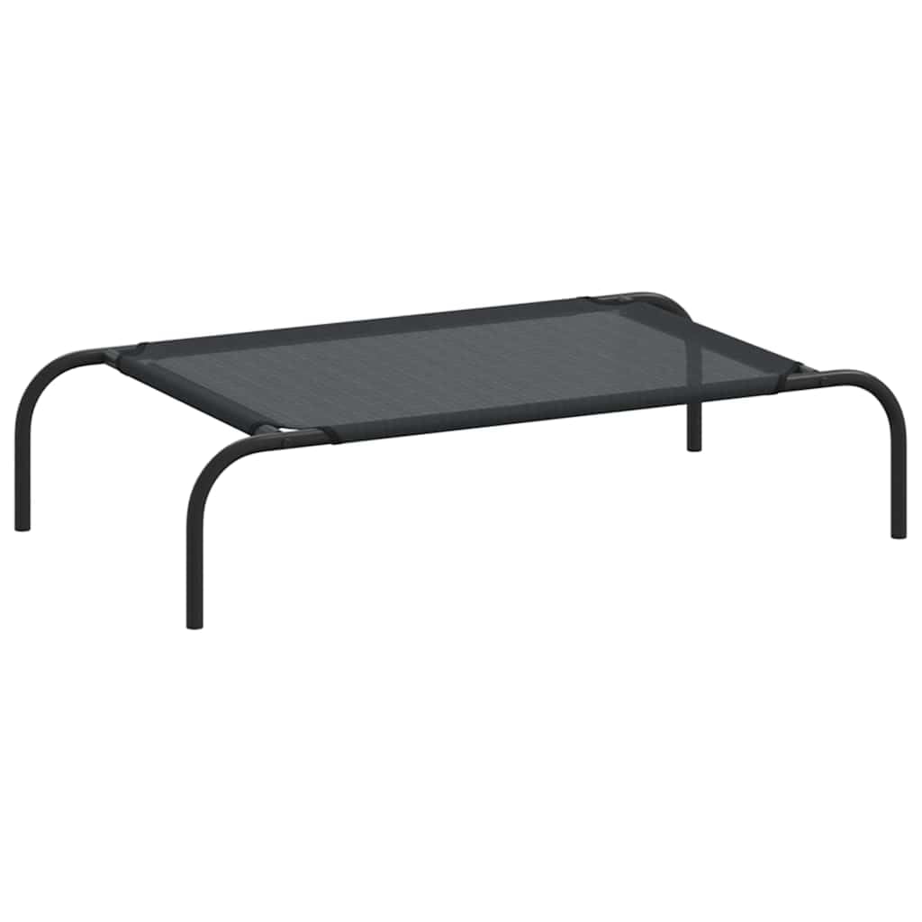 vidaXL Elevated Dog Bed Black S Textilene, 170661