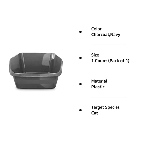 So Phresh Charcoal Shatter Shield High-Back Cat Litter Box, 18.5' L X 15' W X 8.5' H