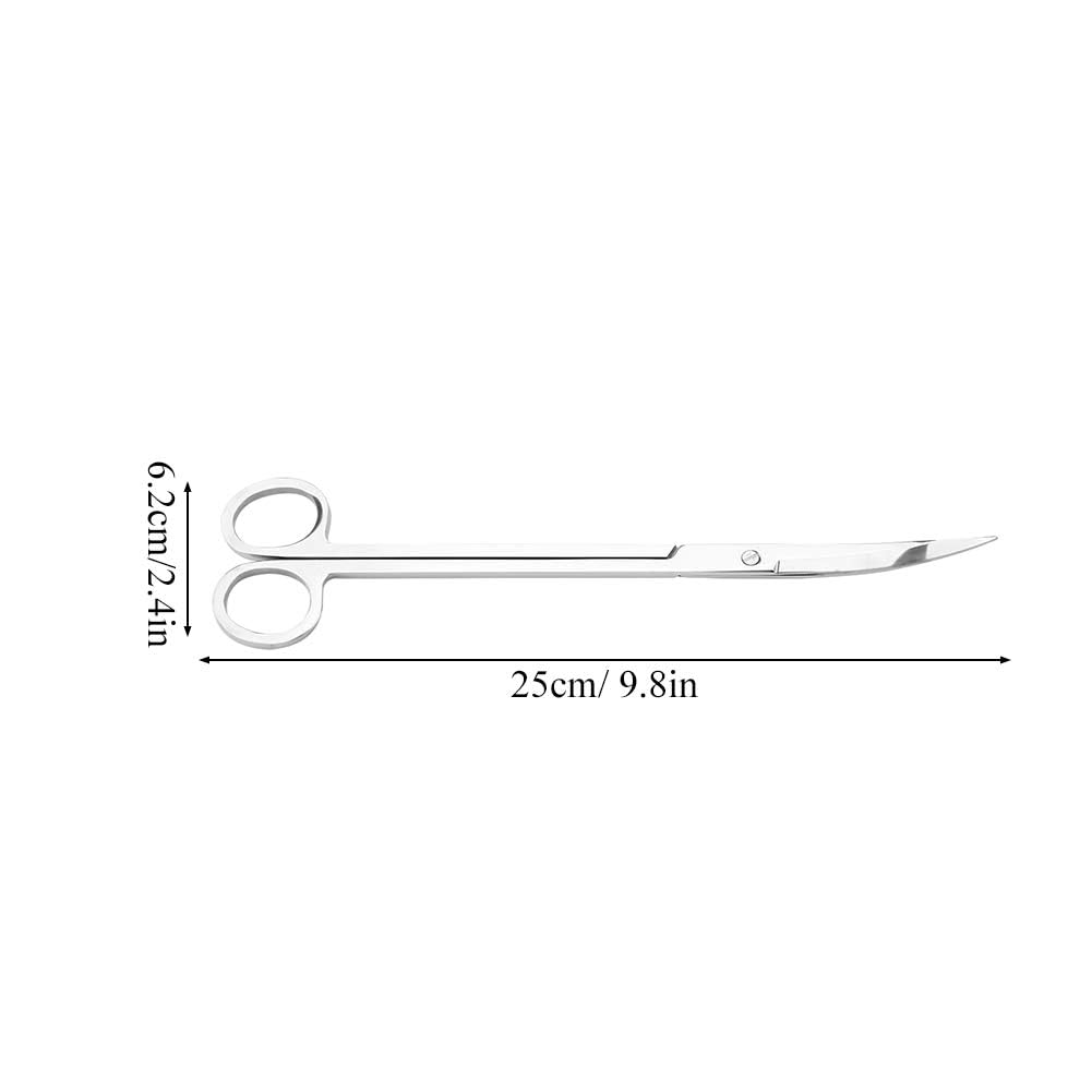 Aquascape Tools, 25cm Stainless Steel Aquarium Plant Scissors Extra Long Aquarium Trim Tool aquarium cleaning tools for Aquatic