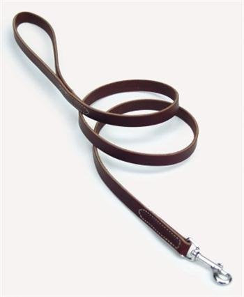 Circle T Leather Flat Leash 3/4 In. X 4 Ft. Oak Tanned Chestnut
