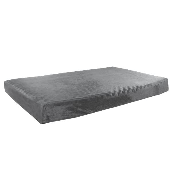Orthopedic Dog Bed - 2-Layer Pet Bed for Floor, Kennel, or Crate with Removable Washable Cover - 46x27 Dog Bed for Large Dogs by