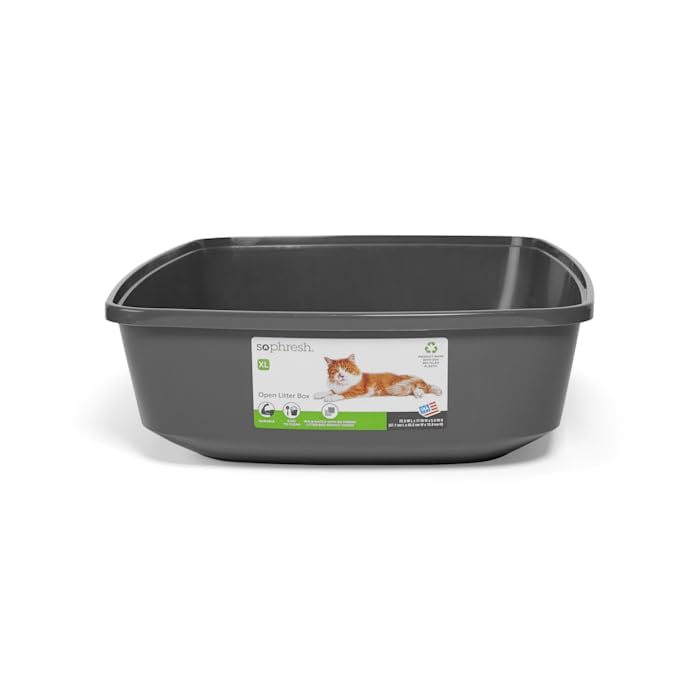 So Phresh Charcoal Open Cat Litter Box 22.5' L X 17' W X 5.4' H