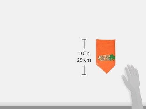 Mirage Pet Products Proud to be Irish Screen Print Bandana, Large, Orange