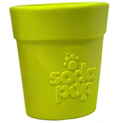 SodaPup Flower Pot - Durable Dog Treat Dispenser & Chew Toy Made in USA from Non-Toxic, Pet Safe, Food Safe Rubber Material for