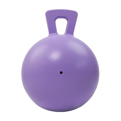 Jolly Pets Tug-n-Toss Heavy Duty Dog Toy Ball with Handle, 10 Inches/X-Large, Light Purple