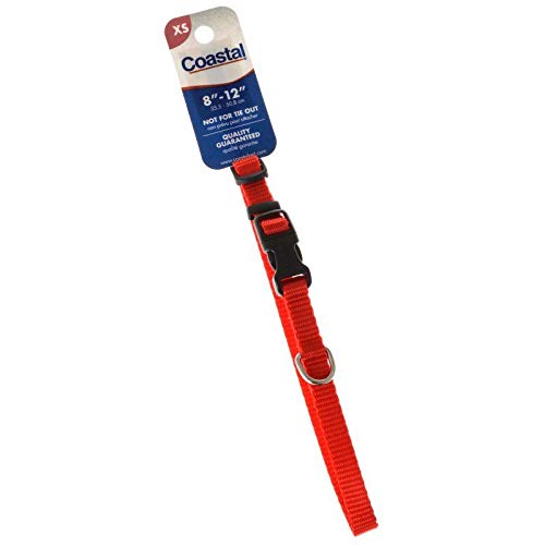 Coastal Pet Products 6301 Tuff Nylon Adjustable Collar - 38 Red